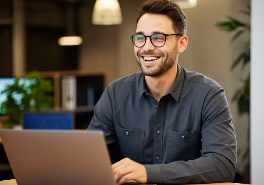 Professional at desk